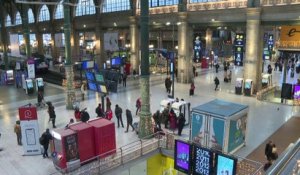 Les images de la gare du Nord à Paris quasi-déserte ce samedi matin