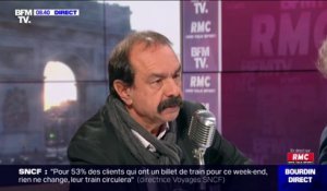 Philippe Martinez (CGT) n'exclut pas que la grève se prolonge pendant les fêtes