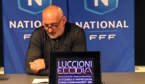 Vidéo - le point presse du coach F. Ciccolini avant Gazélec Ajaccio / US Concarneau
