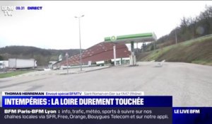 La toiture d'une station-service dans le Rhône s'est effondrée à cause des vents violents
