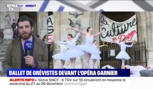Grève: les ballerines de l'opéra de Paris dansent pour protester contre la réforme des retraites