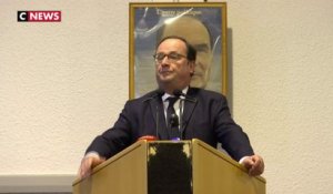 François Hollande à Jarnac, un hommage en forme de campagne politique