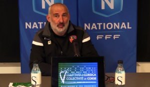 Vidéo – le point presse du coach F. Ciccolini avant Avranches / Gazélec Ajaccio