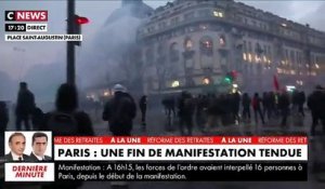 Grève contre la réforme des retraites: Fin de manifestation tendue à Paris - VIDEO
