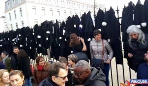 Réfome des retraites : à Avignon, ils déposent leur robe d'avocat en signe de contestation