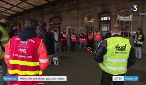 Grève des transports : le trafic SNCF en nette amélioration