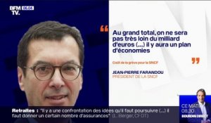 Grèves: le président de la SNCF annonce "un plan d'économie" pour compenser les pertes