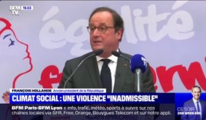 Climat social: François Hollande dénonce des violences "inadmissibles"
