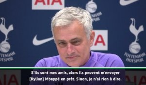 Tottenham - Mourinho ironise sur un prêt de Mbappé