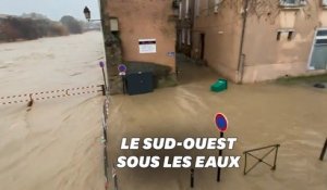 Les images des inondations provoquées par la tempête Gloria dans le sud-ouest