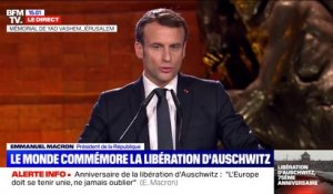 Au mémorial de Yad Yashem, Emmanuel Macron appelle à "inspirer notre jeunesse (..) pour qu'à son tour elle puisse dire "plus jamais ça""
