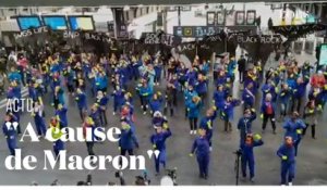 "A cause de Macron" : un flash-mob à la gare de l'Est par Attac