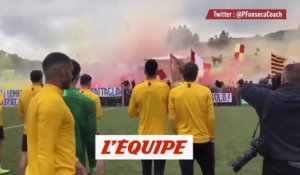 Les tifosi de la Roma en force à l'entraînenemnt avant le derby - Foot - ITA - Roma