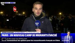 Le camp de migrants de la porte d'Aubervilliers est en cours d'évacuation