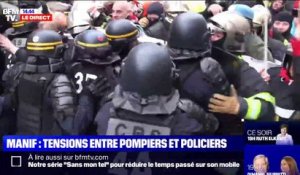 Manifestation à Paris: des tensions entre policiers et pompiers