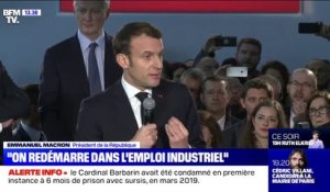 Emmanuel Macron: "On redémarre dans l'emploi industriel"