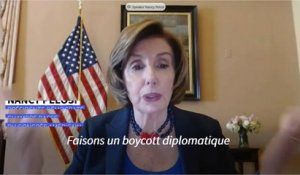 Nancy Pelosi appelle à un "boycott diplomatique" des JO d'hiver de Pékin