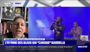 Hymne des Bleus par Youssoupha: pour Olivier Cachin, "tout le monde devrait être derrière l'équipe de France, derrière Youssoupha et derrière ce morceau"