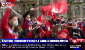"Qui ne saute pas n'est pas un Lillois !": Les supporters du LOSC se chauffent la voix pour accueillir les nouveaux champions de France