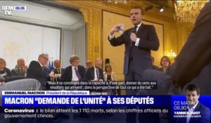 Ce qu'a dit Emmanuel Macron aux députés de la majorité pour apaiser les tensions