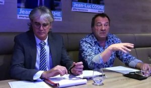 Jean-Marc Mauchauffée présente les thèmes de campagne de la liste conduite par Jean-Luc Cosme