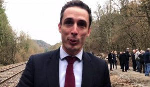 Jean-Baptiste Djebbari, secrétaire d'Etat aux transports  en visite à Vanémont : "Une ligne symbole de celles qui ont été abandonnées"