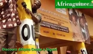 Siguiri: Alpha Condé insiste sur la sécurisation des bureaux de vote