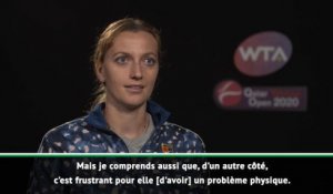Doha - Kvitova sur Sharapova : "Je lui souhaite le meilleur"