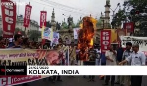 En Inde, la rue proteste contre la venue de Donald Trump