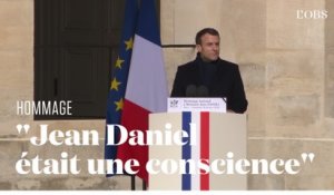 L'hommage d'Emmanuel Macron à Jean Daniel aux Invalides