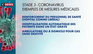 Virus - Quelles mesures seront prises en France si le gouvernement décide d'activer le "stade 3" de l'épidémie ? - VIDEO