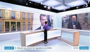 Covid-19 : Emmanuel Macron en visite dans un centre du Samu