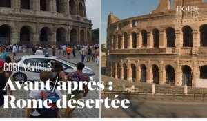 Le Colisée de Rome, avant et après la mise en quarantaine à cause du coronavirus