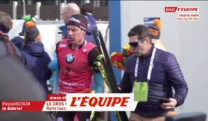 La frustration de Fillon Maillet après la mass start - Biathlon - CM (H)