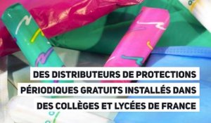 Des distributeurs de protections périodiques gratuits installés dans des collèges et lycées de France
