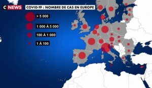 Toute l'Europe touchée par le coronavirus