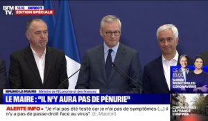 Bruno Le Maire: "Il n'y aura pas de rationnement mais nous comptons sur le comportement responsable des Français"