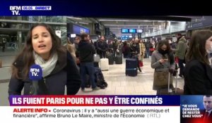 Les images des Parisiens qui fuient la capitale avant midi pour ne pas y être confinés
