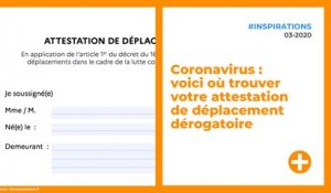 Coronavirus : voici où trouver votre attestation de déplacement dérogatoire