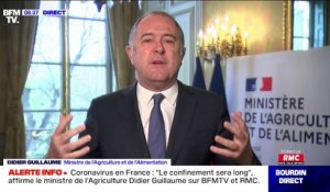 Le ministre de l'Agriculture Didier Guillaume affirme que "le confinement sera long"