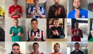 Pays-Bas - Les capitaines d'Eredivisie applaudissent les soignants