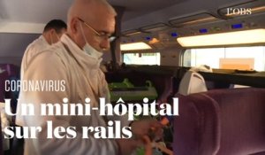 A l'intérieur du premier TGV médicalisé pour faire face à l'épidémie de Covid-19 en France