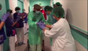 En Espagne, la très belle haie d'honneur à un patient de 93 ans guéri du coronavirus