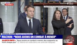 Emmanuel Macron: "Il nous faut produire davantage de masques en France"