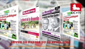 REVUE DE PRESSE CAMEROUNAISE DU 09 AVRIL 2020