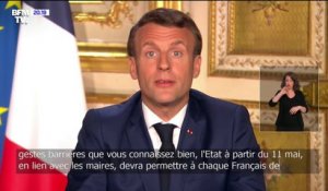 Emmanuel Macron: "L'État, à partir du 11 mai, devra permettre à chaque Français de se procurer un masque grand public"