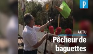 Frontière franco-allemande : il utilise une canne à pêche pour récupérer son pain