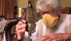 Coronavirus : cette arrière-grand mère de 94 ans fabrique des masques avec sa machine à coudre des années 30