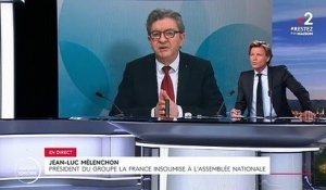 Jean-Luc Mélenchon agacé par Laurent Delahousse sur France 2