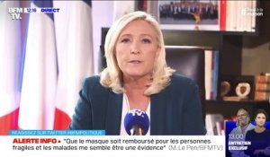 Marine Le Pen considère que "voter une loi d'urgence sanitaire pour deux mois, c'est trop (...) il faut que ça dure un mois ou 3 semaines"